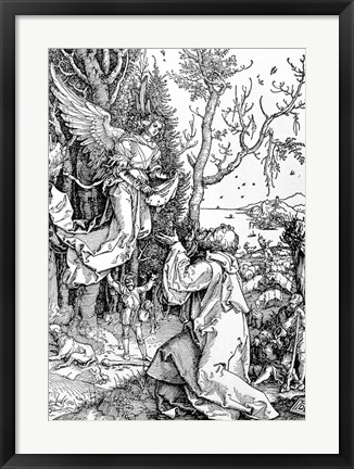 Framed Joachim and the Angel from the &#39;Life of the Virgin&#39; Print