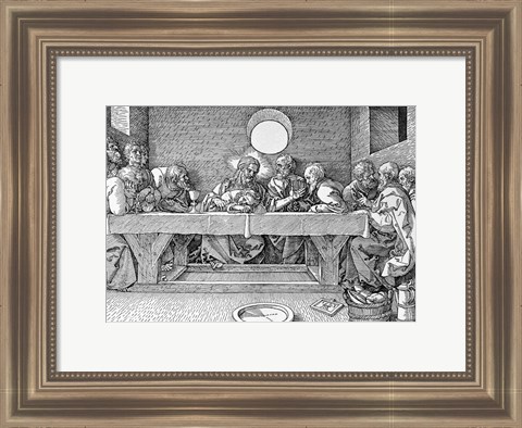 Framed Last Supper, pub. 1523 Print