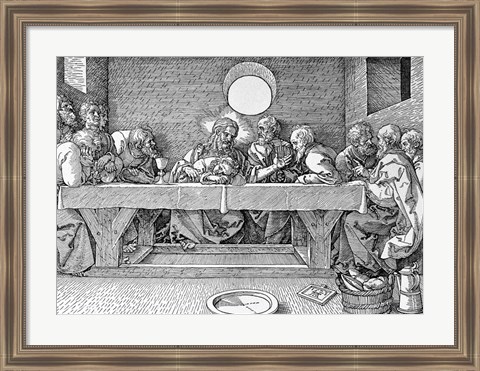 Framed Last Supper, pub. 1523 Print