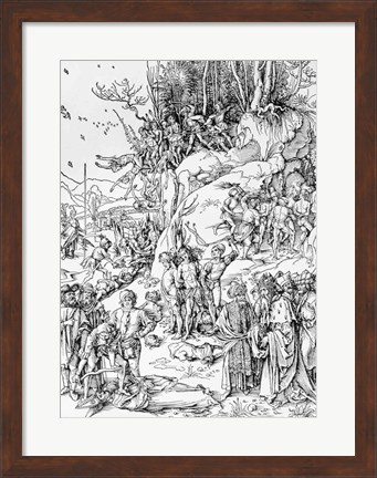 Framed Martyrdom of the Ten Thousand Christians on Mt. Ararat Print