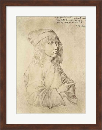 Framed Self portrait at the age of thirteen, 1484 Print