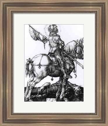 Framed St. George and the Dragon, 1508 Print