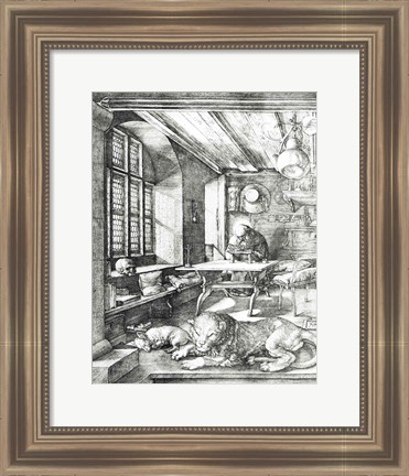 Framed St. Jerome in his Study, 1514 Print