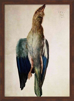 Framed Blue Crow, 1512 Print