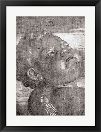 Framed Cherubim Crying, 1521 Print