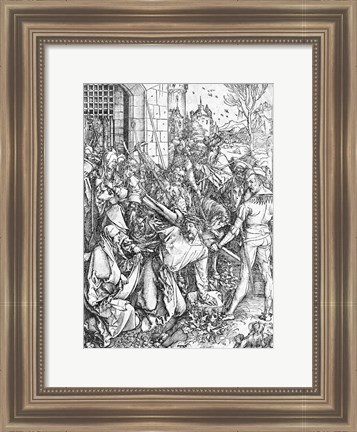Framed carrying of the cross Print