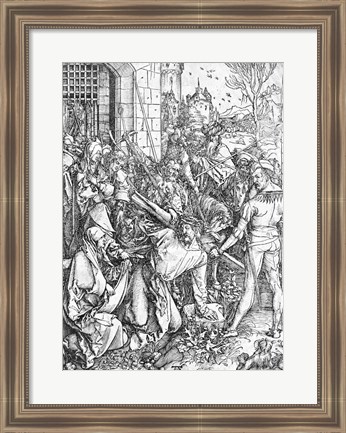 Framed carrying of the cross Print