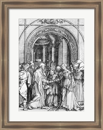 Framed marriage of the Virgin, from the &#39;Life of the Virgin&#39; Print