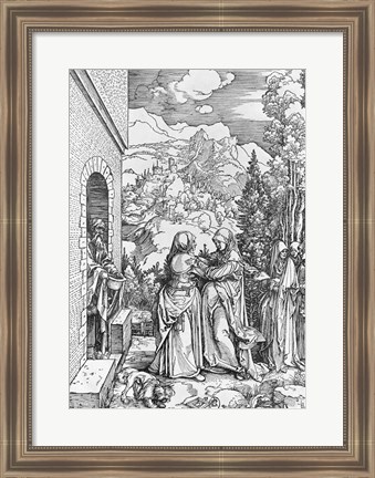 Framed Visitation, from the &#39;Life of the Virgin&#39; series, c.1503 Print