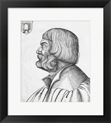 Framed Self portrait, 1527 Print