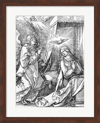 Framed Annunciation from the &#39;Small Passion&#39; series, 1511 Print