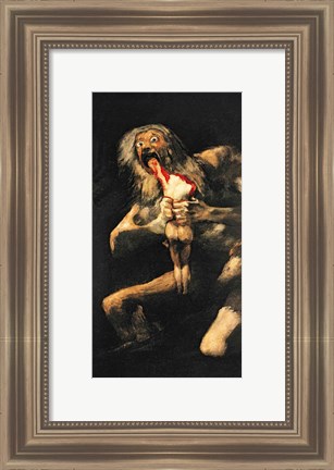 Framed Saturn Devouring one of his Children, 1821-23 Print