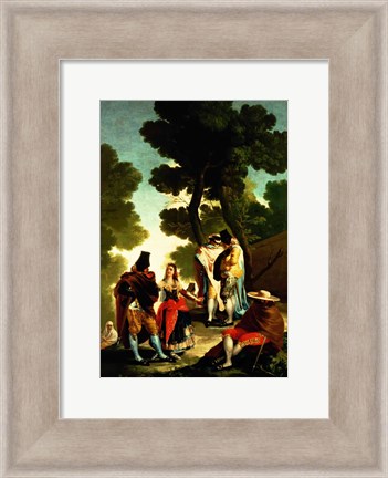 Framed Maja and Gallants, 1777 Print