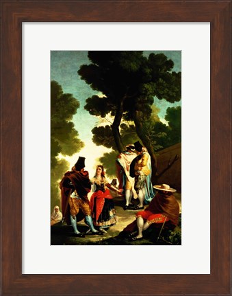 Framed Maja and Gallants, 1777 Print