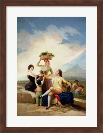 Framed Grape Harvest Print