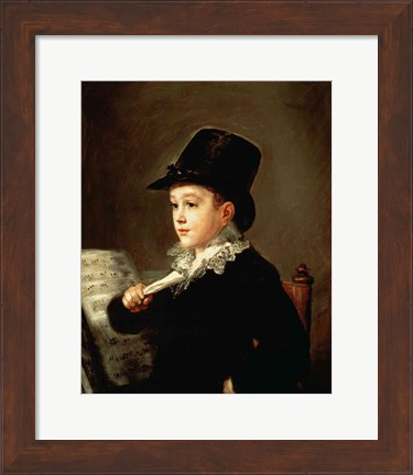 Framed Portrait of Marianito Goya, Grandson of the Artist, c.1815 Print