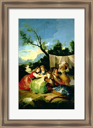 Framed Washerwomen, before 1780 Print