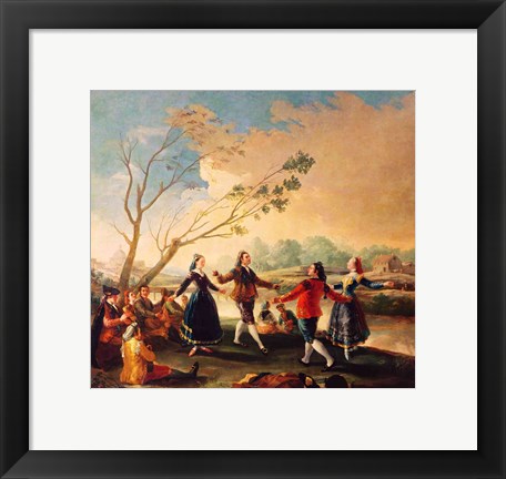 Framed Dance on the Banks of the River Manzanares, 1777 Print