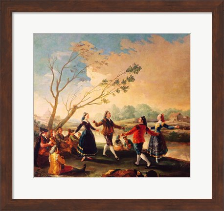 Framed Dance on the Banks of the River Manzanares, 1777 Print