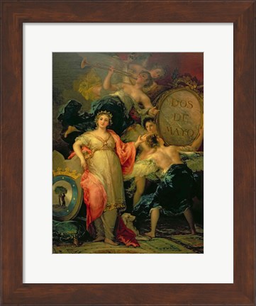 Framed Allegory of the City of Madrid, 1810 Print