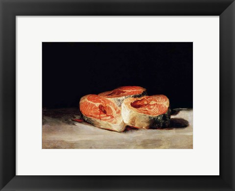 Framed Still Life with Slices of Salmon Print