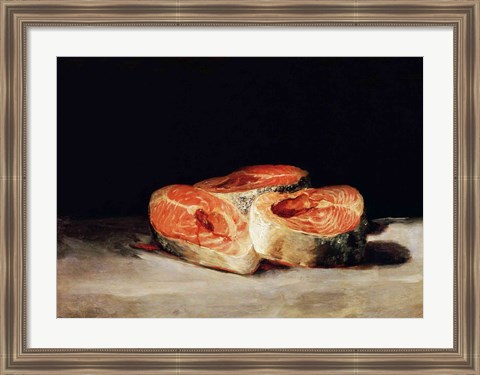 Framed Still Life with Slices of Salmon Print