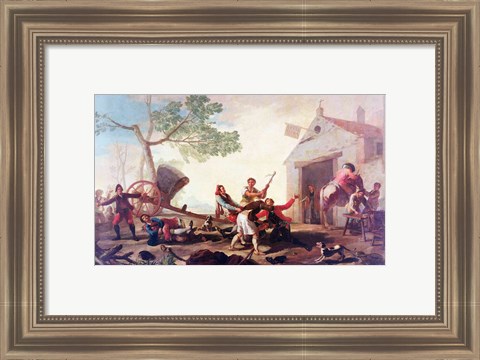 Framed Fight at the Venta Nueva, 1777 Print