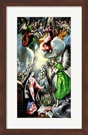 Framed Annunciation 1596-1600 Print