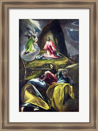 Framed Christ in the Garden of Olives Print