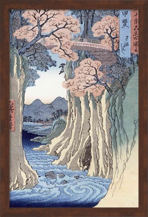Framed monkey bridge in the Kai province Print