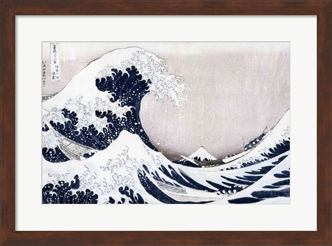 Framed Great Wave of Kanagawa Print