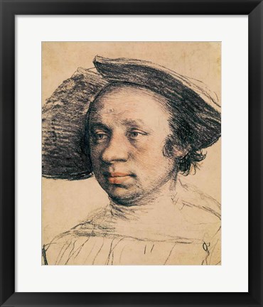 Framed Portrait of a Youth in a Broad-brimmed Hat Print