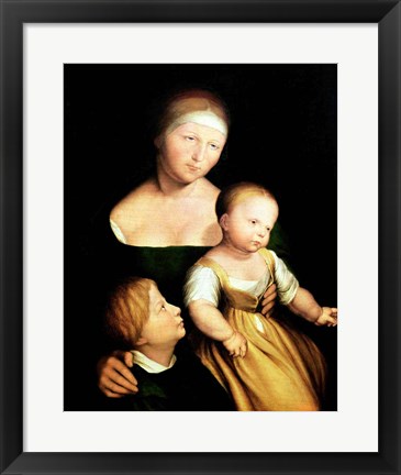 Framed Artist&#39;s Wife and Children, 1528 Print