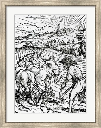 Framed Death and the Ploughman Print