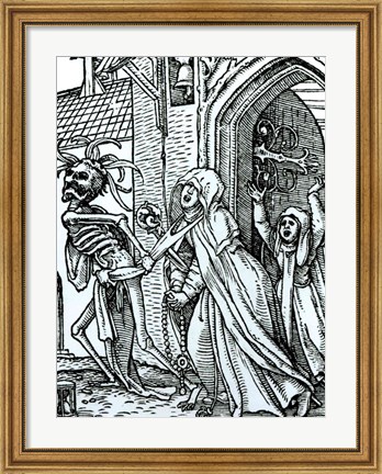 Framed Death and the Abbotess Print