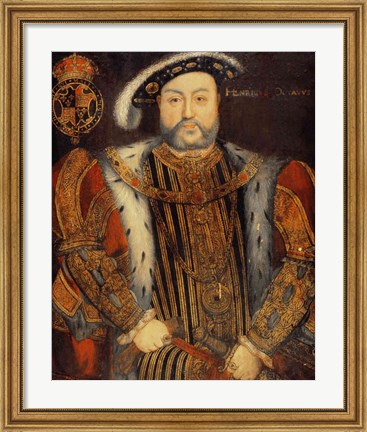 Framed Portrait of Henry VIII B Print