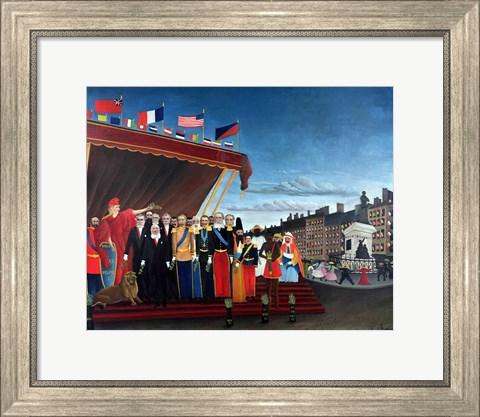 Framed Representatives of the Forces greeting the Republic as a Sign of Peace, 1907 Print