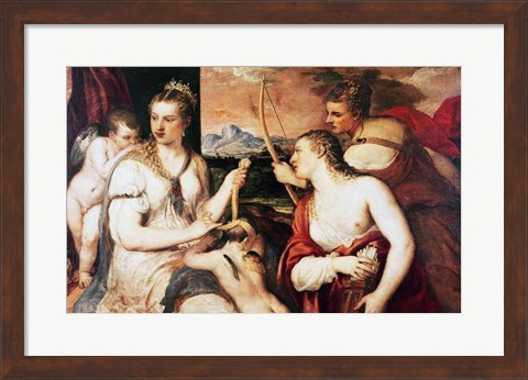 Framed Education of Cupid, c.1565 Print