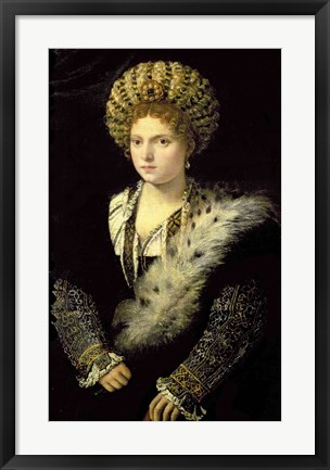 Framed Portrait of Isabella d&#39;Este Print