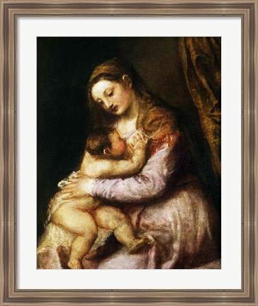 Framed Virgin and Child Print