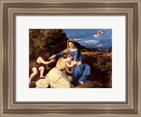 Framed Virgin and Child with Saints Print