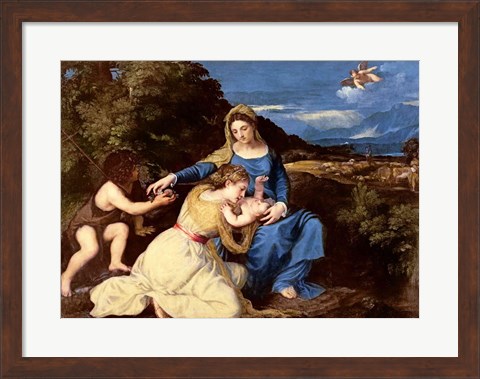 Framed Virgin and Child with Saints Print