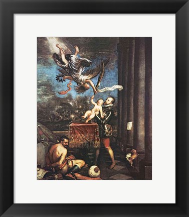 Framed Allegory of the Battle of Lepanto Print