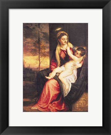 Framed Virgin with Child at Sunset, 1560 Print