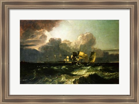 Framed Ships Bearing up for Anchorage Print