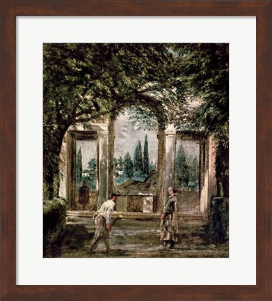 Framed Gardens of the Villa Medici in Rome Print