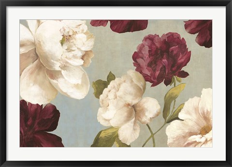 Framed Deep Peonies I Print