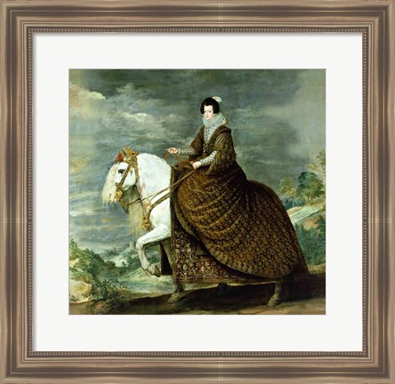 Framed Equestrian portrait of Elisabeth de France Print