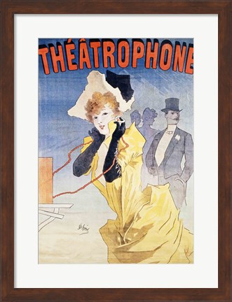 Framed Poster Advertising the &#39;Theatrophone&#39; Print