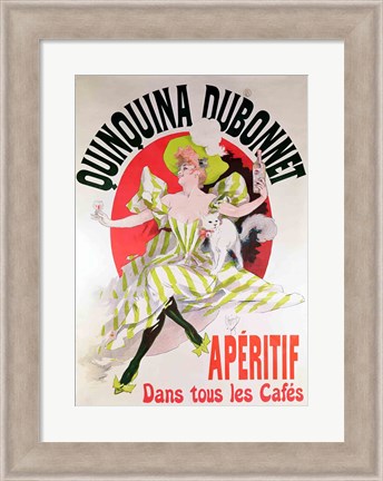 Framed Poster advertising &#39;Quinquina Dubonnet&#39; aperitif, 1895 Print